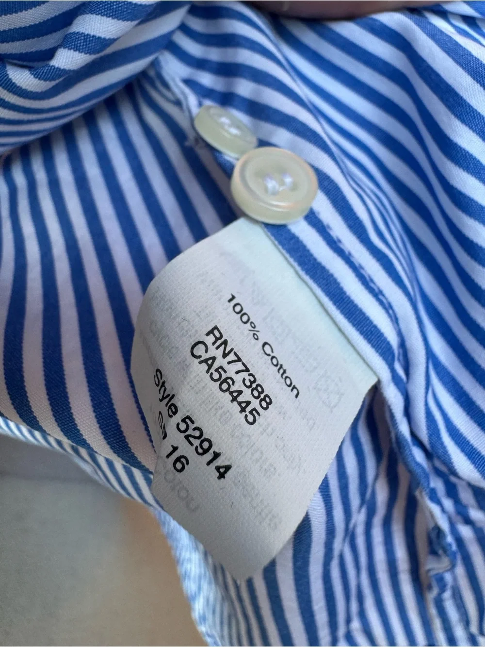 J.Crew Haberdashery Blue White Striped Button Down Shirt Fitted XXS
